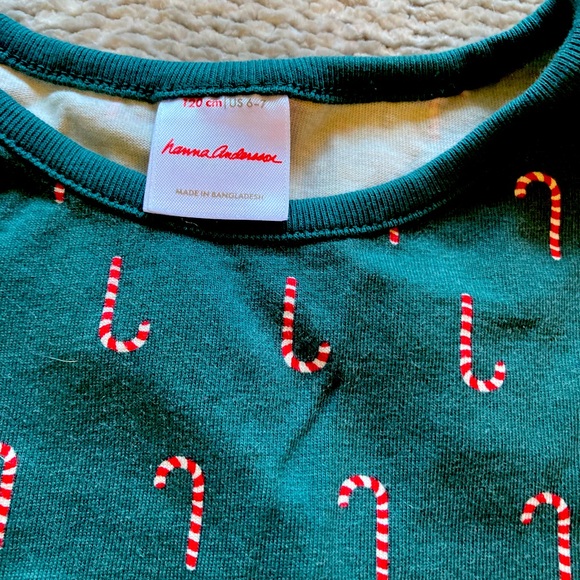 Candy Cane Christmas Dress Hanna Andersson 120cm, US 6-7 - Picture 2 of 4